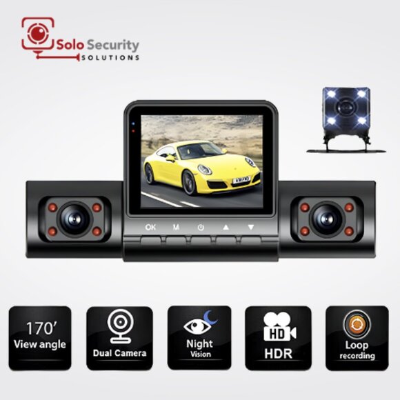 Solobesafe 4-Lens Dash Cam 360  Full   HD  coverage  +32mb   front  Rear  and  s - Picture 4 of 6